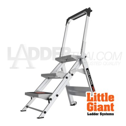 LG10310BA (3 ขั้น) บันไดอลูมิเนียม Safety step 3 ขั้น พร้อมด้ามจับ รุ่น 10310BA "LITTLE GIANT"